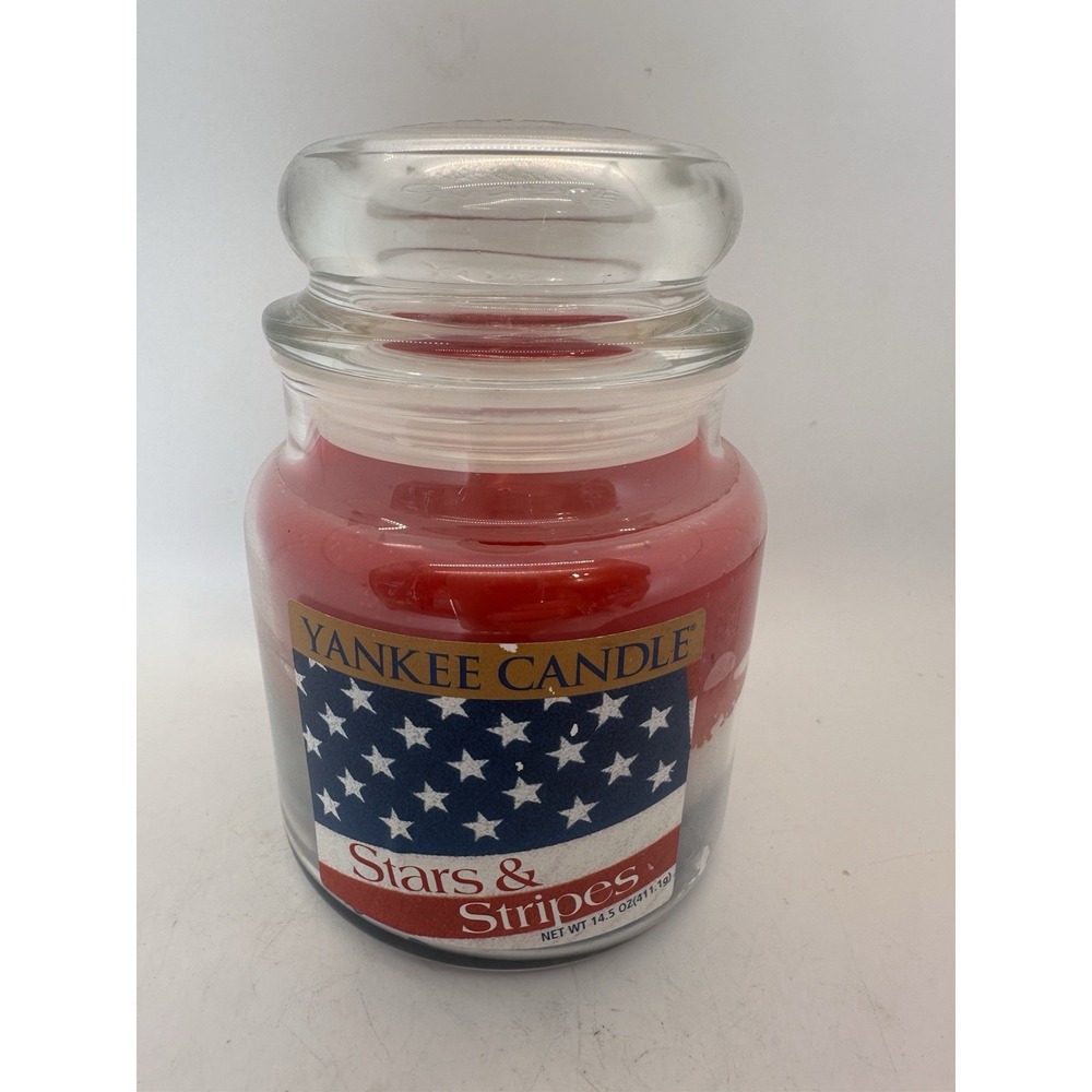Yankee Candle Stars & Stripes 14.5 oz Jar Candle New Unburned Patriotic